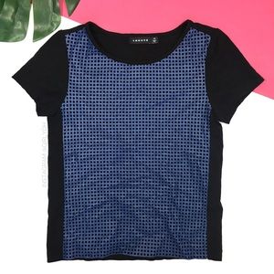 Trouve Leather Blue Square Perforated Top
